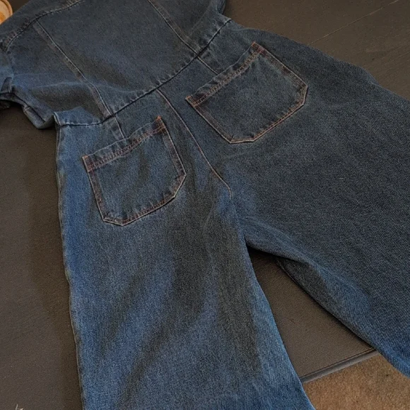 Porridge Anthropologie Blue Denim Maggie JumpSuit - Picture 9 of 10